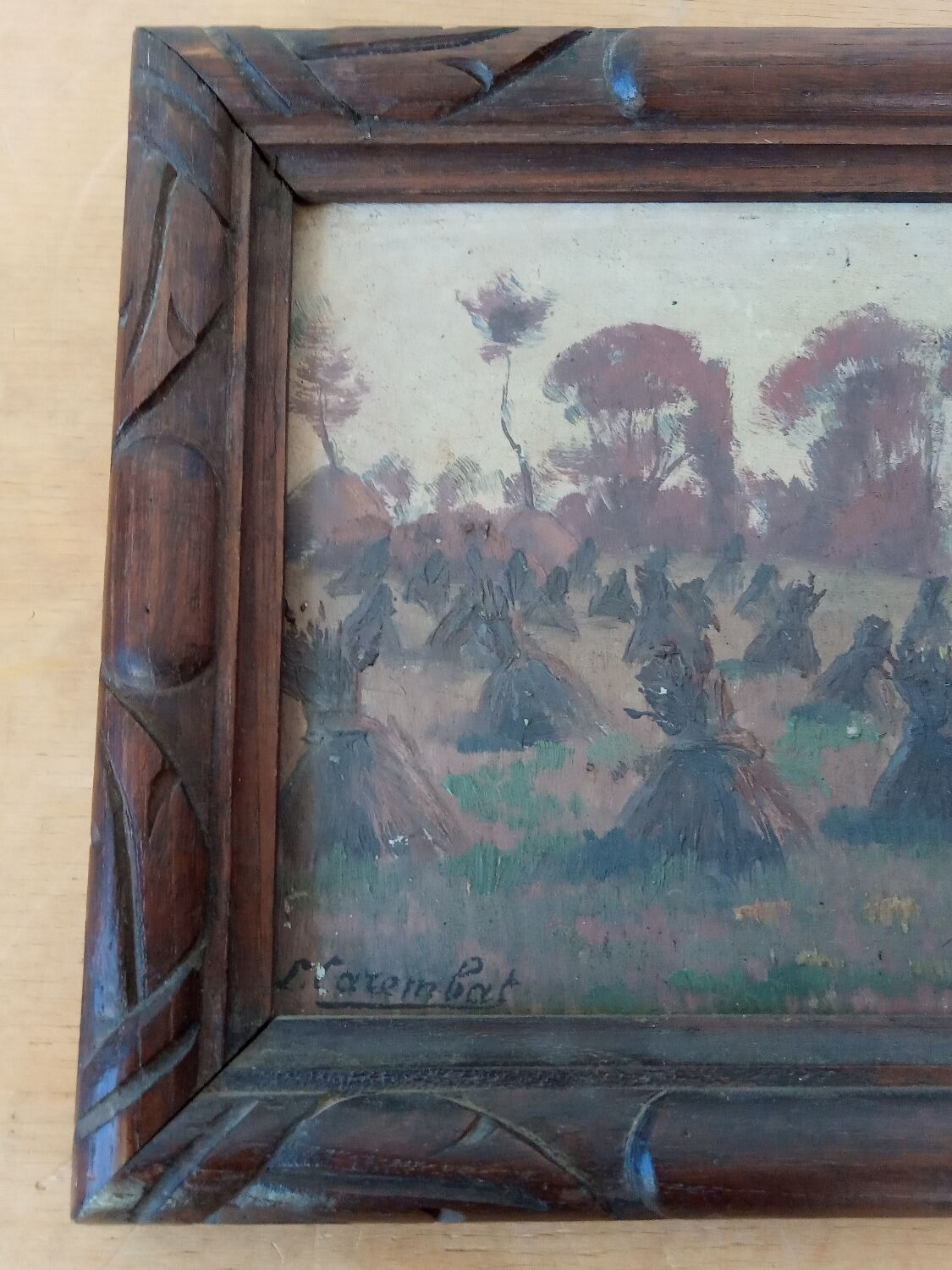 Landscape, oil on cardboard, late 19th century