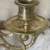 Pair of 19th century bronze candlesticks