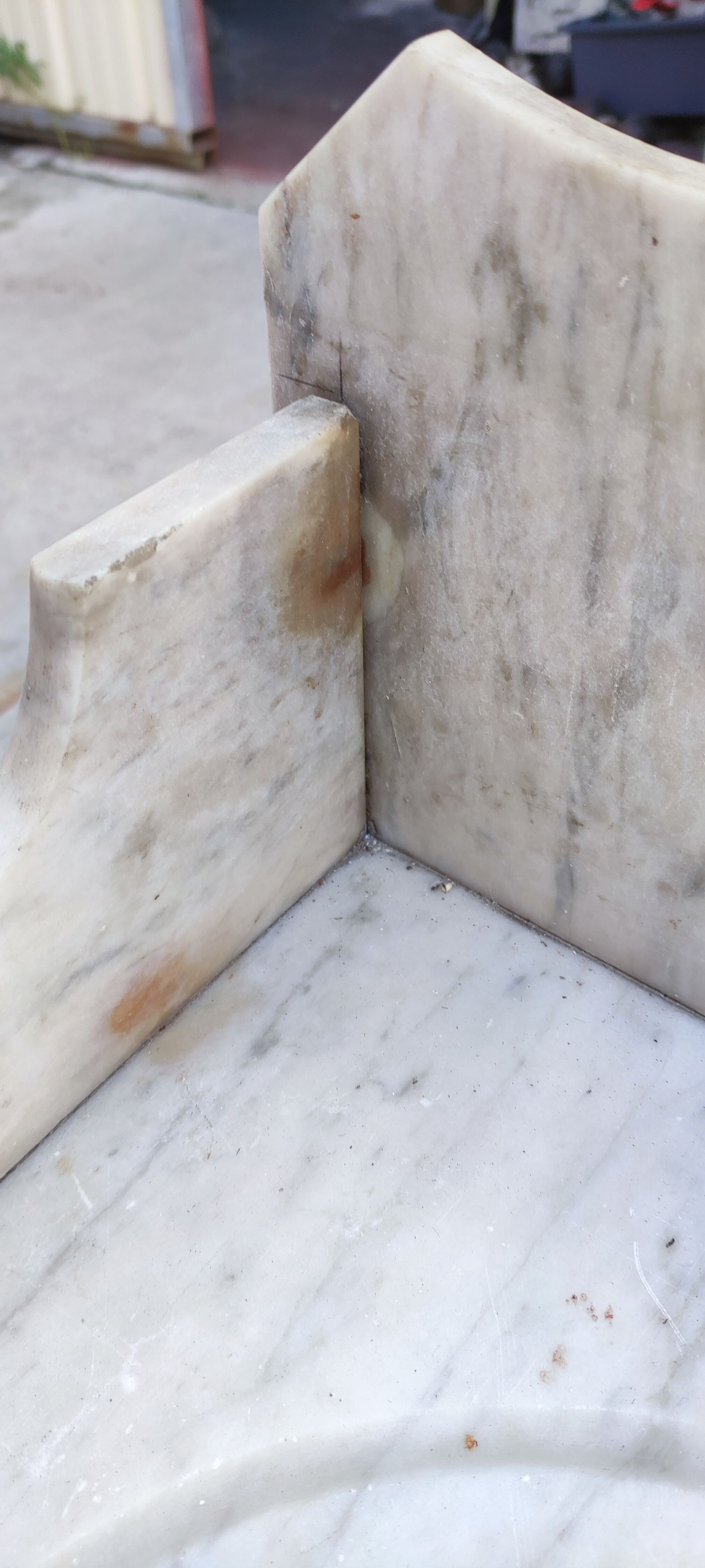 Toilet furniture marble top and pine base