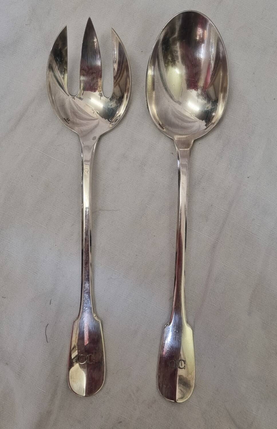 Christofle salad serving cutlery
