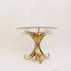 Vintage Gilt Metal Sheaf of Wheat Coffee Table