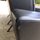 Paire de fauteuils skaï noir, 1960