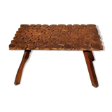 Table basse vintage bois d'olivier