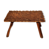 Vintage coffee table olive wood