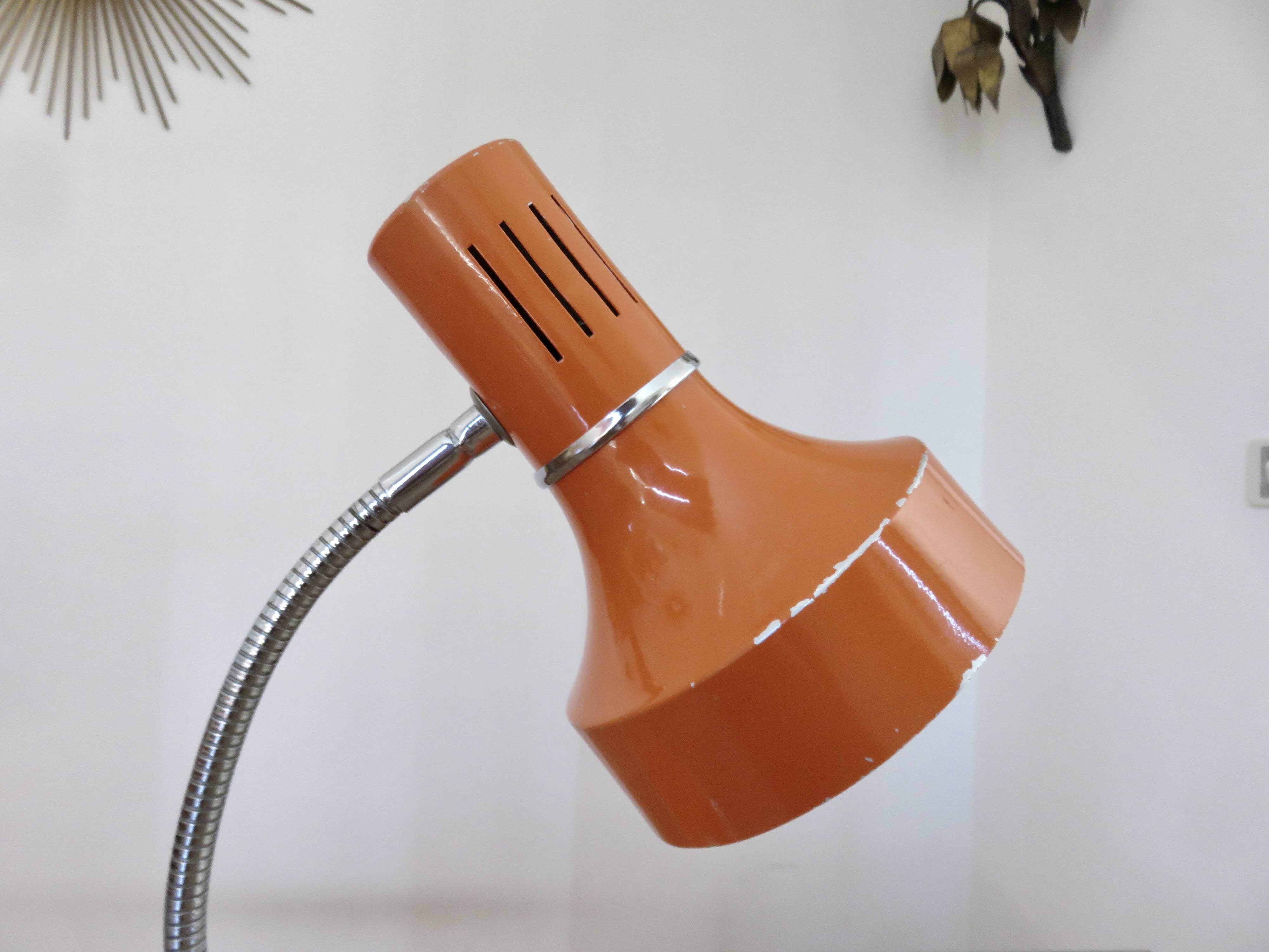 Orange Italian lamp from the 70s