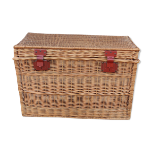 malle vintage en osier
