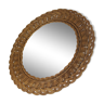 Rattan mirror dating back to the years 70 25cm