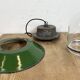 Green Enamel and Cast Iron Industrial Pendant Light, 1960s