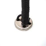 White glass ceiling light with black edges, 1970s.