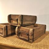 Set of 3 old brick moulds
