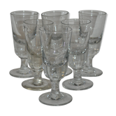 Rare série 6 verres XIXe dits Mazagrans