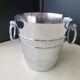Ice bucket and vintage stainless steel drainer