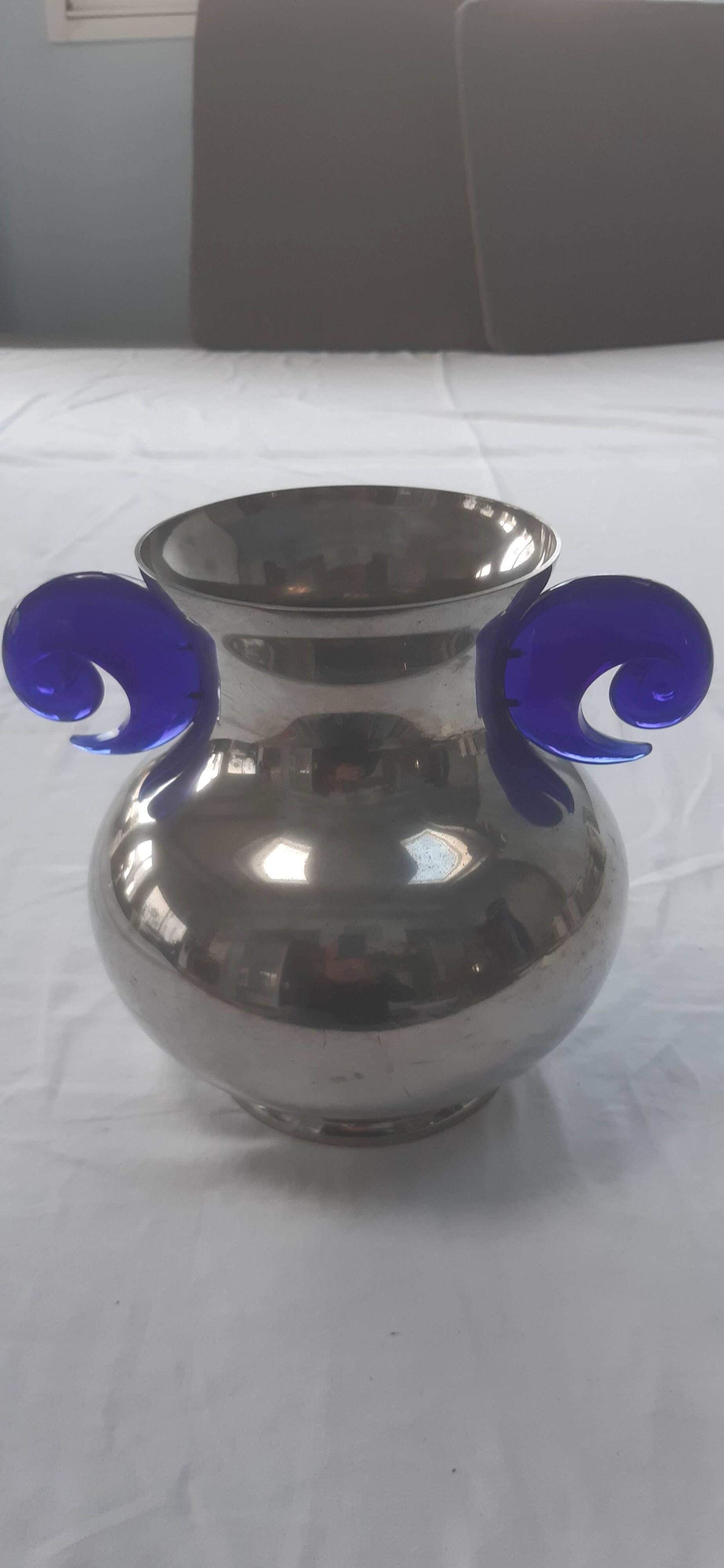 Anjou Malta pewter vase