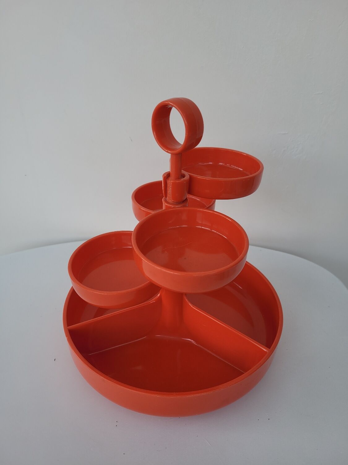 Serviteur en plastique orange vintage 70's Dialene Better Maid  made in England
