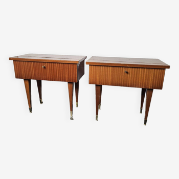 Vintage 60s formica bedside tables