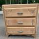 Petite commode art déco rénovée en chêne brut 1950