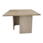 Square travertine coffee table