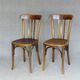6 Fischel bistro chairs no. 409, circa 1935, wooden seat, not Thonet.