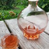 Pink glass decanter