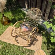 Vintage rattan rocking chair