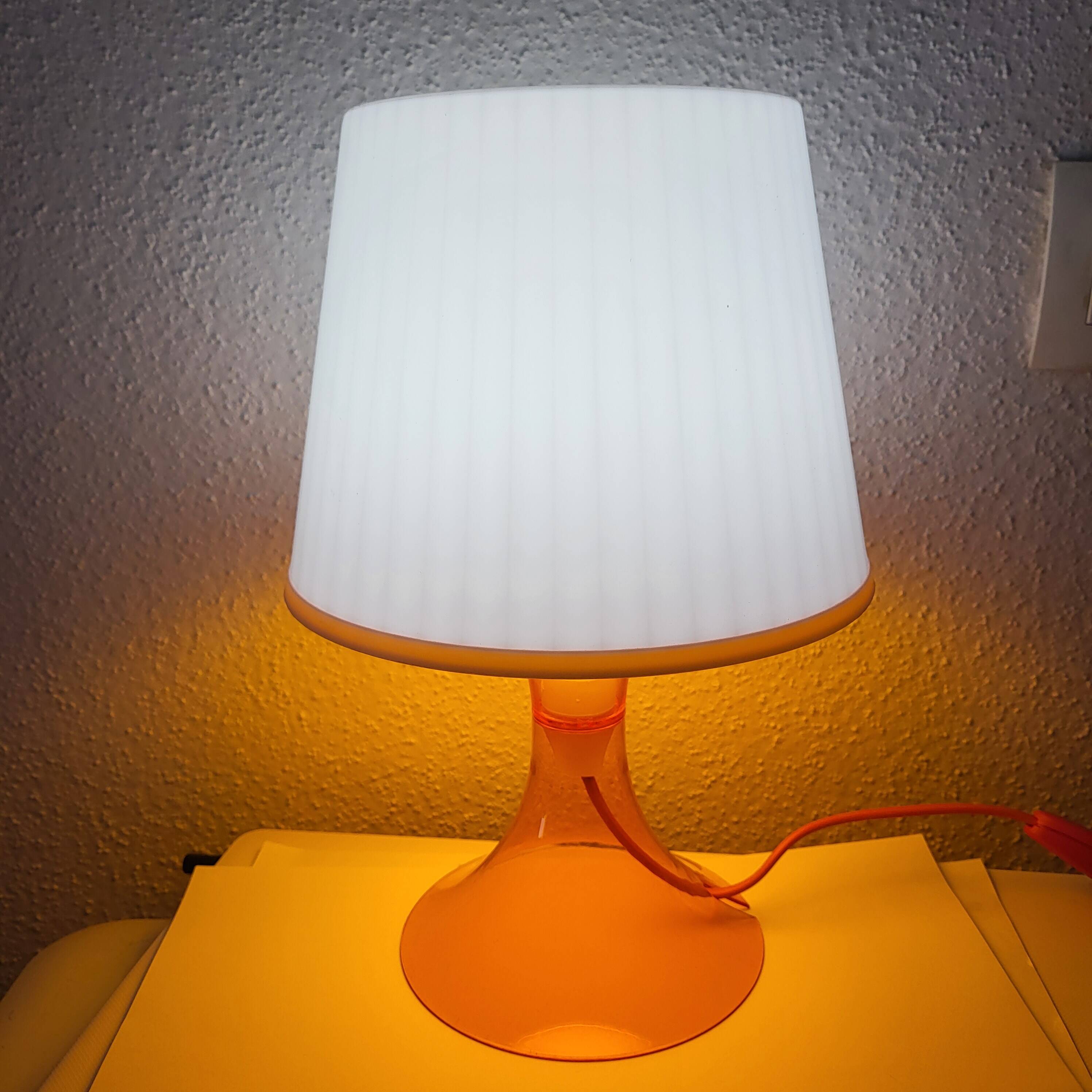 Lampe Lampan orange pop ikea vintage