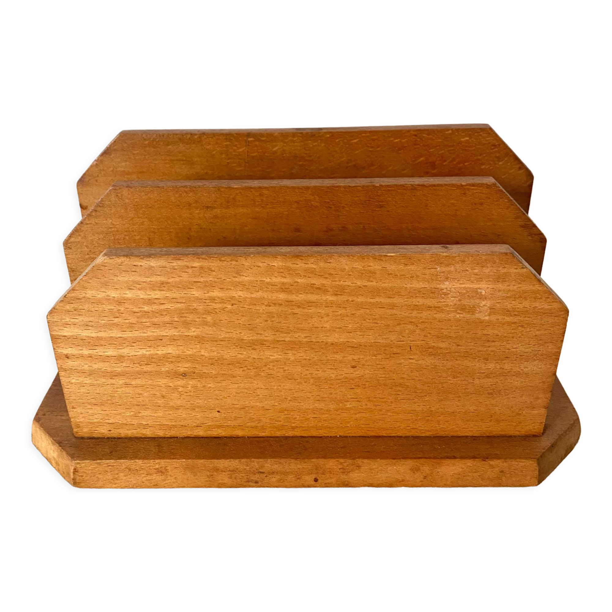 Wooden mail rack, sorter