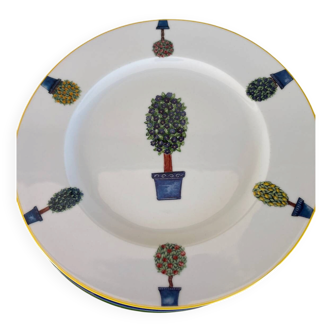 12 flat plates 27 cm porcelain