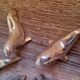 Vintage silver metal seal knife holder