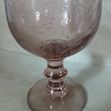 Large stemmed glass with bubble glass