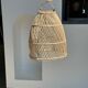 Suspension en rotin en forme de cloche d25 h28