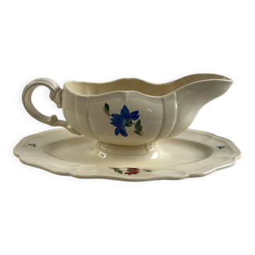 Ironware sauceboat Sarreguemines and Digoin