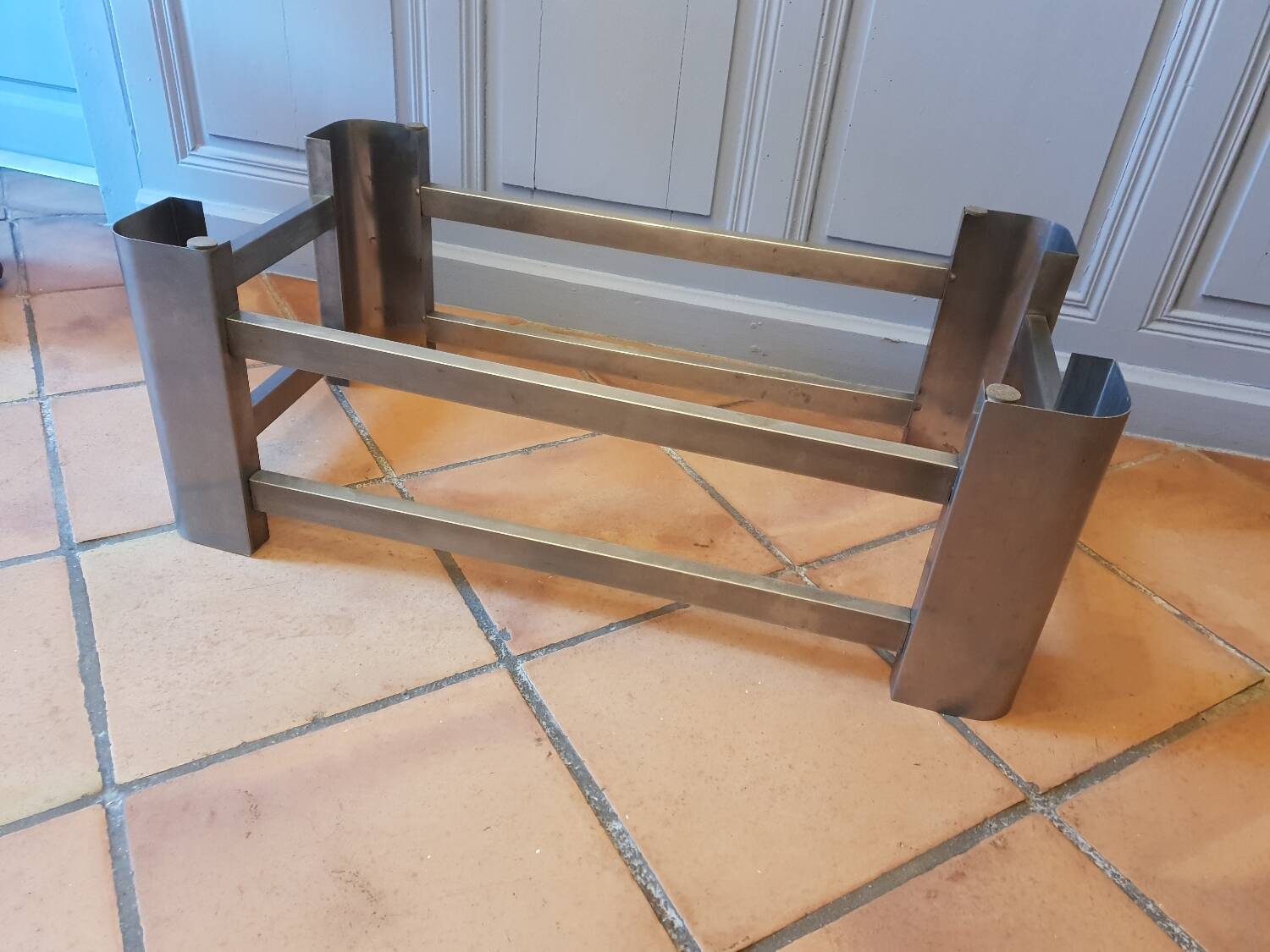 Stainless steel coffee table 1970