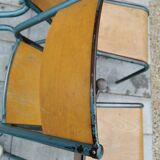 Lot five vintage school chairs