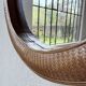 Woven wicker round mirror 1960