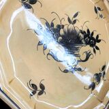 Decorative plate earthenware from Salins France decoration Basket