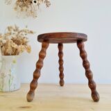 Antique wooden tripod stool