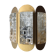 Scandinavian midcentury wall light in crystal and mat gold colored metal