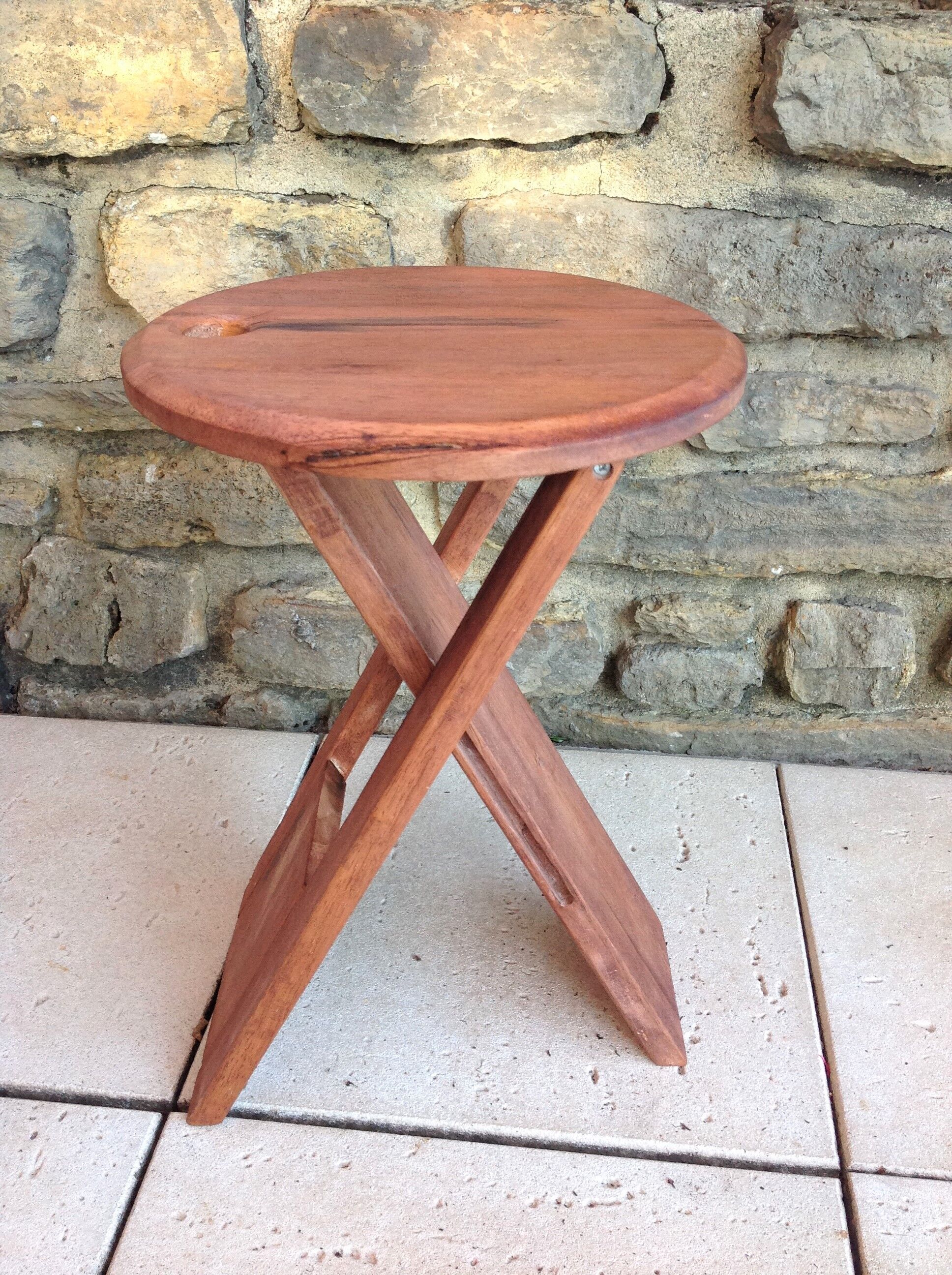 Folding wooden /vintage stool 60s-70s