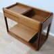 Angelo Mangiarotti for Molteni 4D Series solid wood Bar Cart 1970s