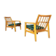 Paire de fauteuils ton vert foncé