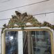 Old Louis XV style mirror with gold and white patina, 145×82cms