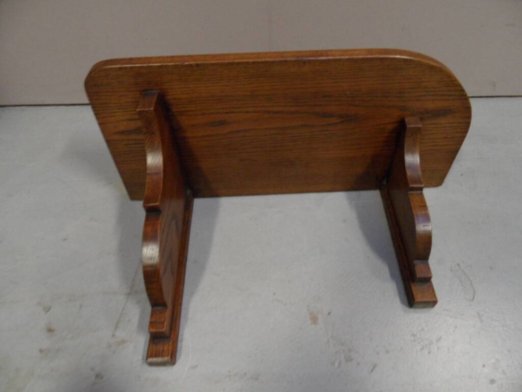 Art deco oak hanging shelf