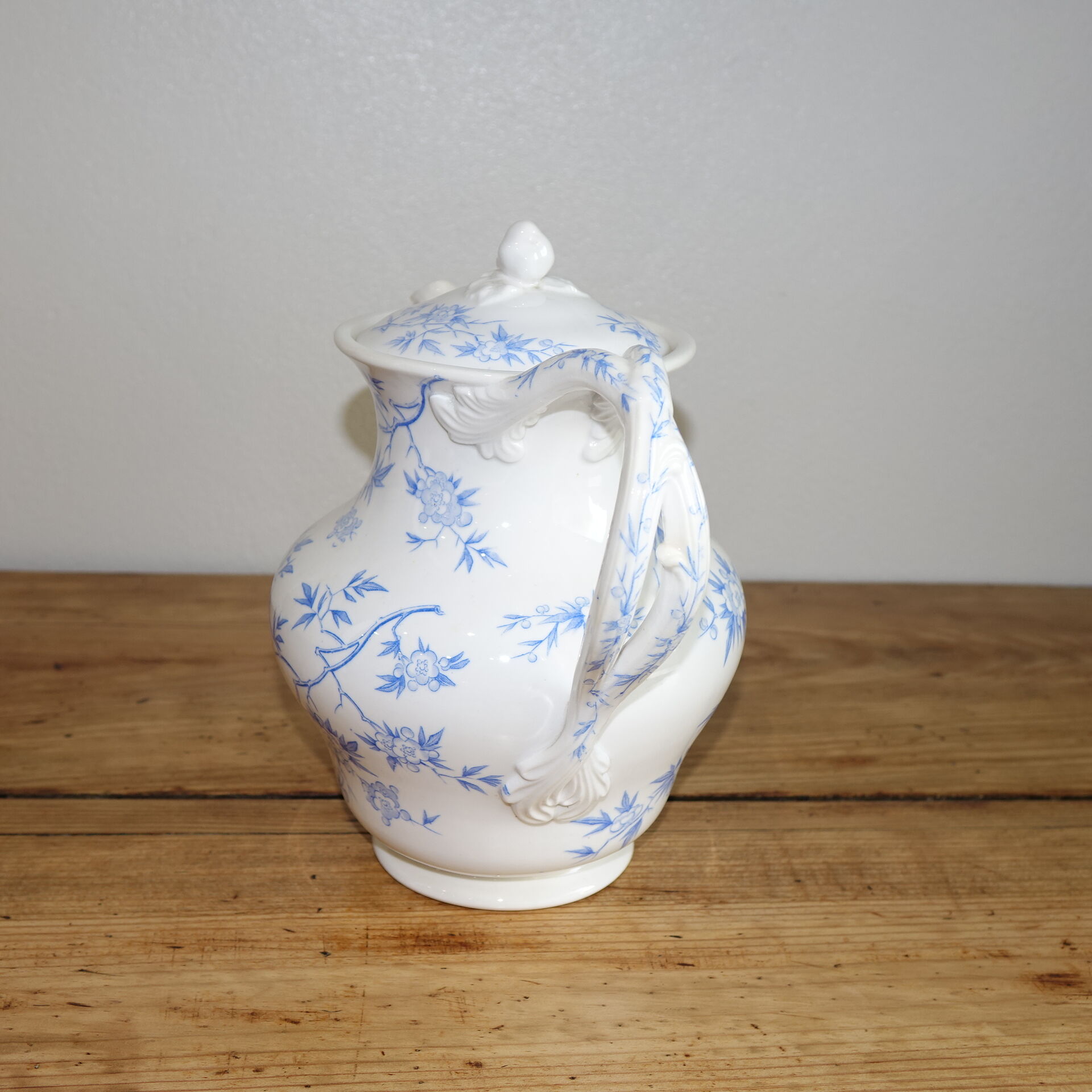 Teapot Sarreguemines model thorns - blue