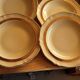 6 semi flat plates art porcelain limoges r. leclair burdet grenoble