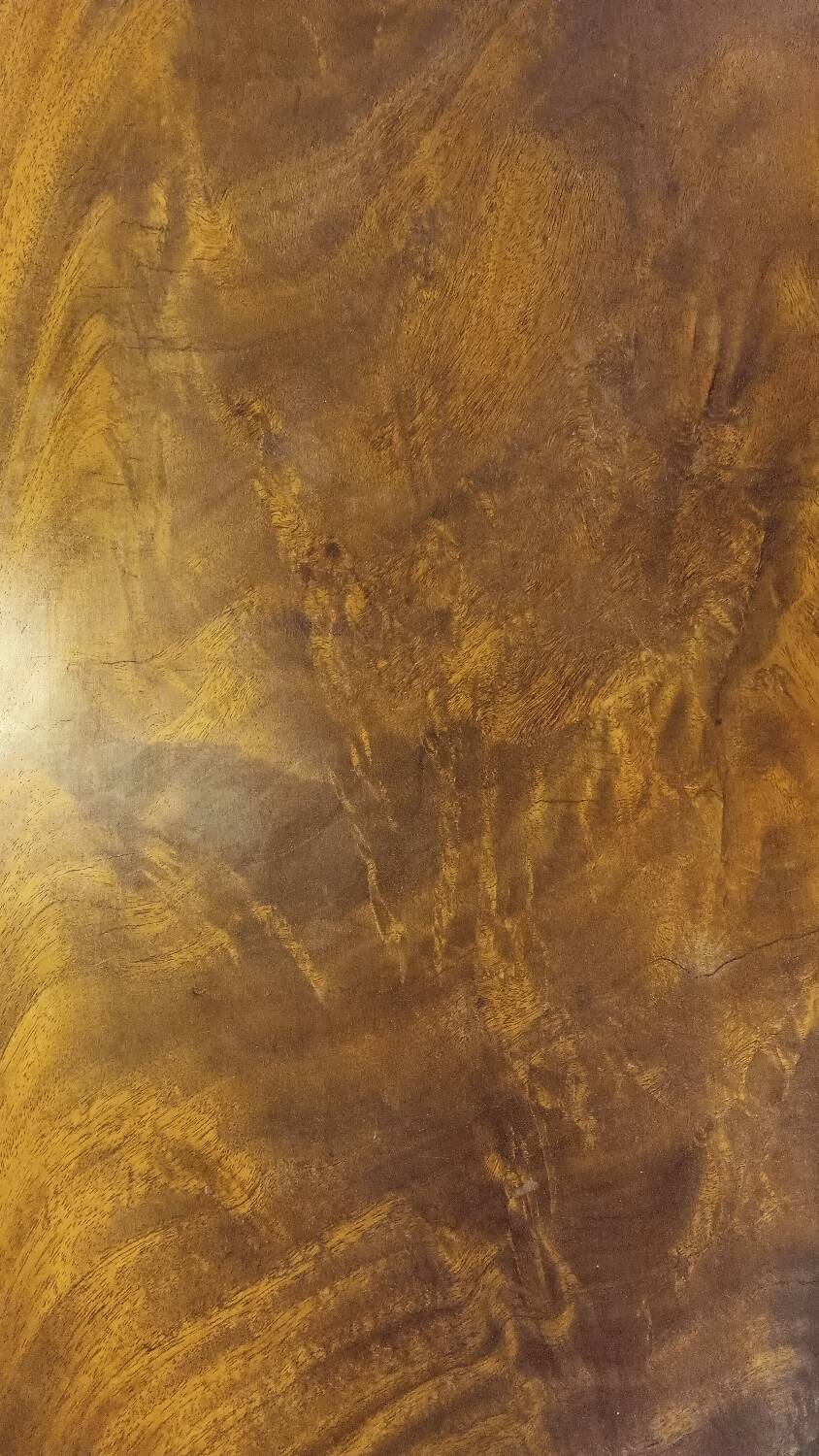 Coffee table / side table in mahogany with a rattan shelf.