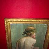 19th-century nude scene with its gilded wooden frame