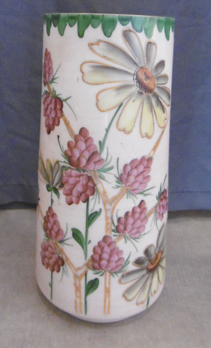 Opaline vase with enamelled decoration early xxeme