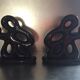 Pair of ceramic Art Deco candlesticks