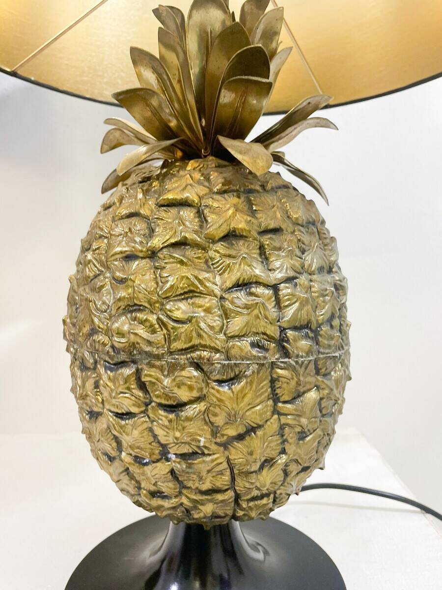Pair Of Brass Pineapple Table Lamps