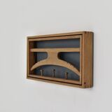 Authentic wall-mounted valet by Adam Hoff & Poul Østergaard for Virum Møbelsnedkeri, Denmark 1963.
